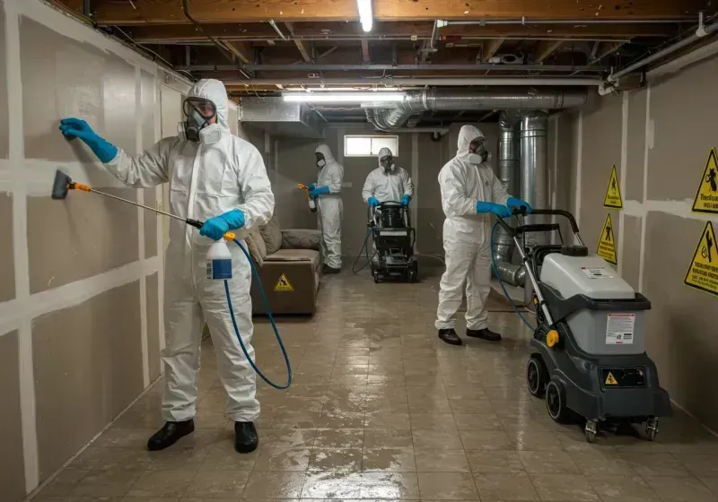 Basement Moisture Removal and Structural Drying process in Lanier County, GA